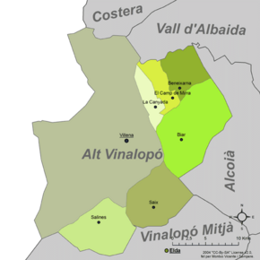 Mapa da comarca.