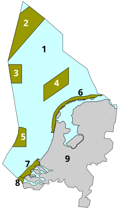 Natura 2000-gebieden in de Nederlandse EEZ. 3 is Klaverbank