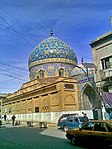 Decorations of the mosque as seen from al-Rashid Street.