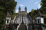 Elaborate staircase leading to a church on a hill