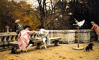 Charles Bargue, Le Jeu d'échecs sur la terrasse, 1883