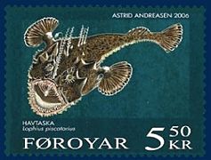 Anglerfish - Faroese stamps 2006.