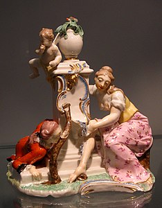 Guardone alla fontana, 1756, Manifattura delle porcellane di Nymphenburg, Museo nazionale bavarese, Monaco di Baviera