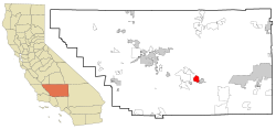 Location in Kern County and the state of California