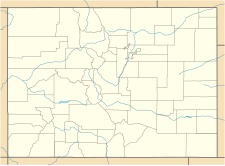 A map of Colorado with a dot showing the location of Memorial Hospital Central.