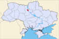 Location of Kyiv (Kiev) on the map of Ukraine.