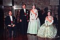 Ritratto del matrimonio con i suoceri, l'Imperatore Hirohito e l'Imperatrice Kōjun il 10 aprile 1959