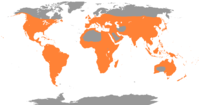 Distribución mundial das garzas.