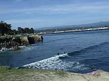 Surfers on the water