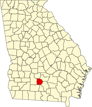 Map of Georgia highlighting Tift County