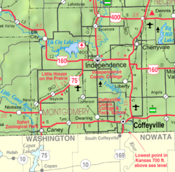 KDOT map of Montgomery County (legend)