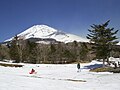 Peak of Mt. Fuji, with Hoei Crater clearly visible.