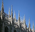 Pinnacles on Milan cathedral.