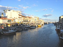 Transcanal depuis le pont sur le Lez.