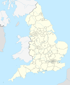 Mapa konturowa Anglii, u góry znajduje się punkt z opisem „Stainmore”