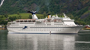 Magellan anchored in Flåm