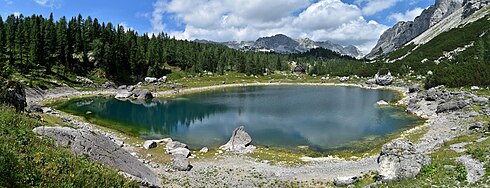 Dvojno triglavsko jezero - panorama