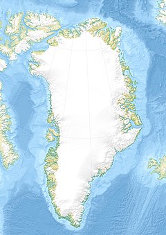 Map showing the location of Apusiaajik Glacier