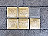 Stolperstein in Oberhausen für Familie Gladtke.5 Steine, Wörthstraße 7, 7. April 2011