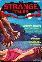 Strange Tales of Mystery and Terror cover for November 1931