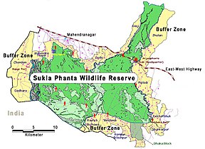 Suklaphanta-Wildreservat mit Pufferzonen