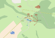 Map showing the initial German attack on Stonne, 15 May