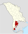 Map of Gaugazia within Moldavia.