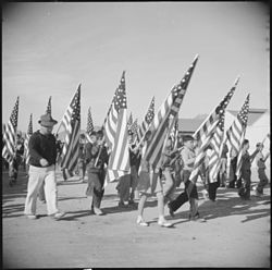 School children participating in the Harvest Festival Parade