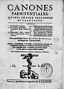 Canones paenitentiales, édition de 1584.