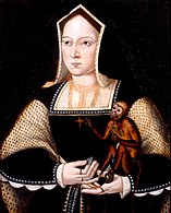 Katharine of Aragon cùng một con khỉ