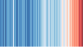 ◣OW◢ 04:58, 12 March 2024 — 1850- Warming stripes - global average surface temperature (SVG)