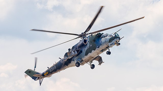 Czech Republic Air Force Mil Mi-24V Hind E (reg. 3368, cn 203368) at ILA Berlin Air Show 2016.