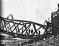 Railway bridge at Veertien Strome, destroyed by the Boer military, Boer War 1899-1902.