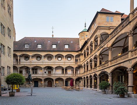 Inner courtyard of the Old Castle in Stuttgart.