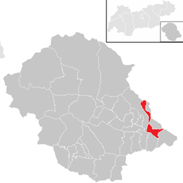 Location within Lienz district