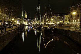 Hoge der A tijdens kerstmanifestatie WinterWelVaart 2015