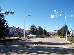 洪河農場の市街地