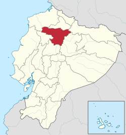 Location of Pichincha in Ecuador.