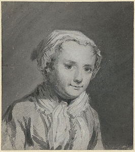 Jeugdportret van Sara Troost door haar vader (ca. 1742-1750)