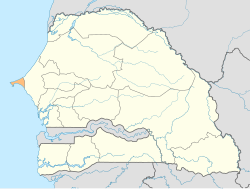 Location of Dakar in Senegal