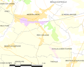 Poziția localității Percy-en-Auge