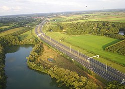 La route européenne 25 au niveau d’Utrecht.