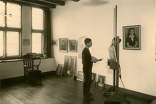 Atelier van Jef Schipper in Maastricht, 1947