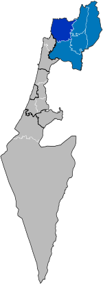 Northern District in blue, with Acre Subdistrict in dark blue