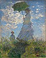 Image 11 Woman with a Parasol - Madame Monet and Her Son Painting: Claude Monet Woman with a Parasol - Madame Monet and Her Son is an oil-on-canvas painting by Claude Monet from 1875. The Impressionist work depicts his wife Camille and their son Jean during a stroll on a windy summer's day in Argenteuil. It has been held by the National Gallery of Art in Washington, D.C., since 1983. More selected pictures