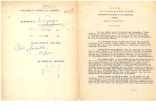 Mémoire de la main de Victor Le Gorgeu pour son dossier de nomination au titre d'Officier de la Résistance avec Rosette en 1946