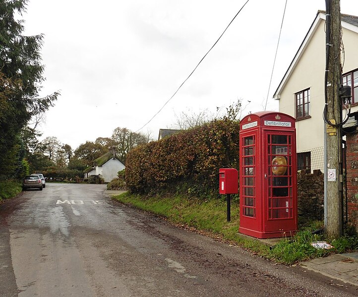 File:Postbox and defibrillator, Rose Ash - geograph.org.uk - 6315769.jpg