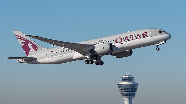 Qatar Airways Boeing 787-8 Dreamliner.