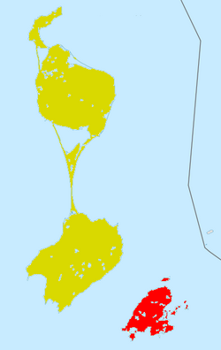 Location of the commune (in red) within Saint Pierre and Miquelon