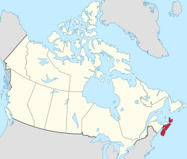 Kaart van Nova Scotia Nouvelle-Écosse Nieuw-Schotland